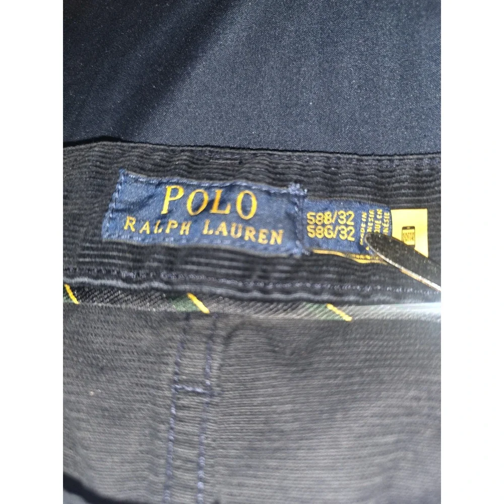 Polo Ralph Lauren Navy Blue Corduroy Stretch Classic Fit Pants 58BX32 NWOT